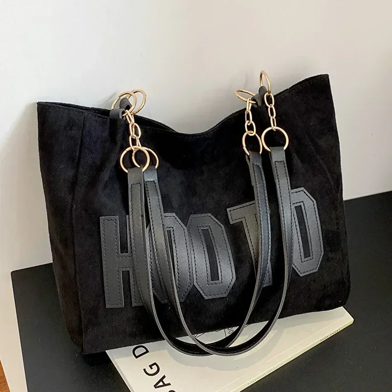 Women Hand Bags For Office - Düz Renk Omuz Çantası, Moda Harf