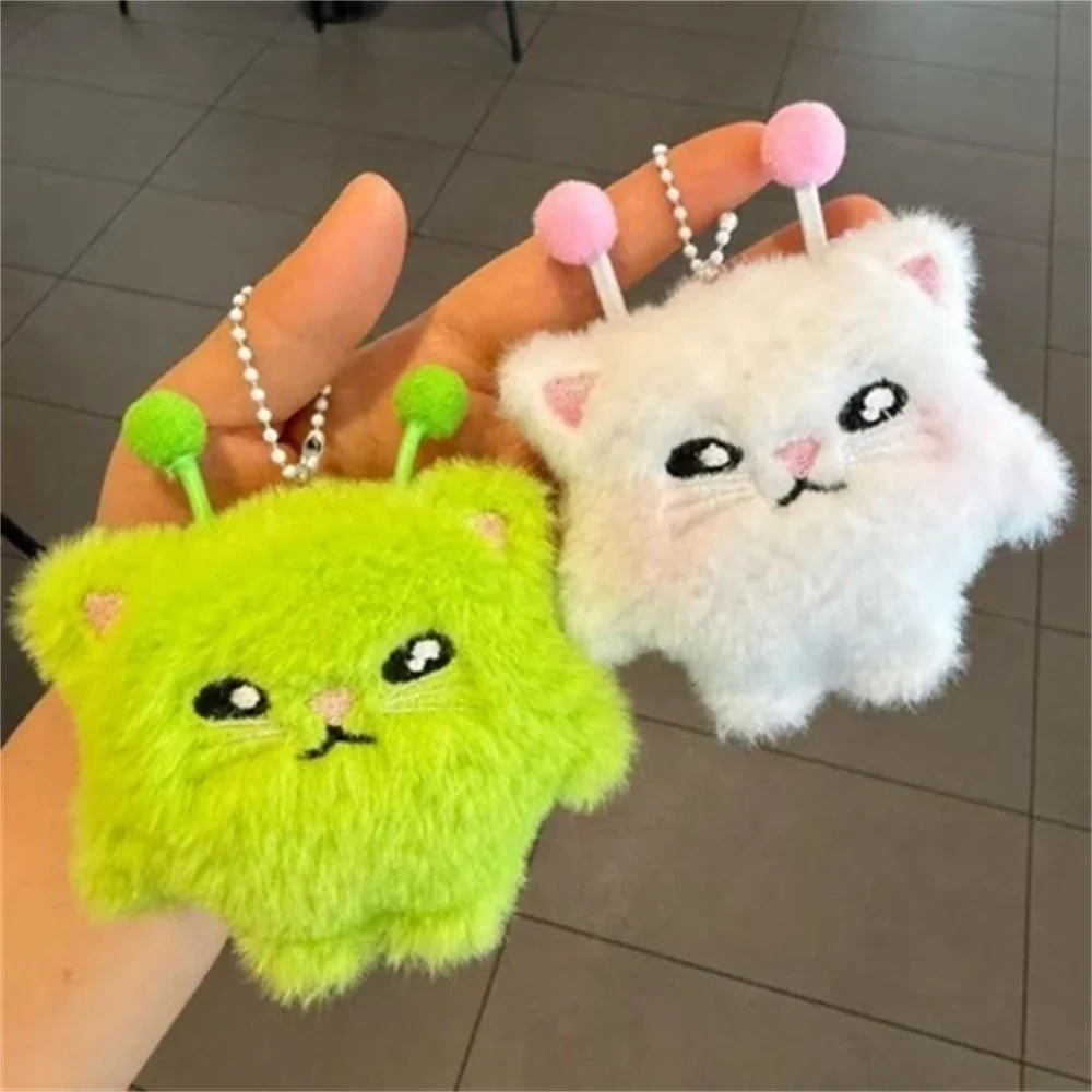Women'S Young Bags - Yaratıcı, Yeşil Uzaylı Kedi Şeklinde Peluş